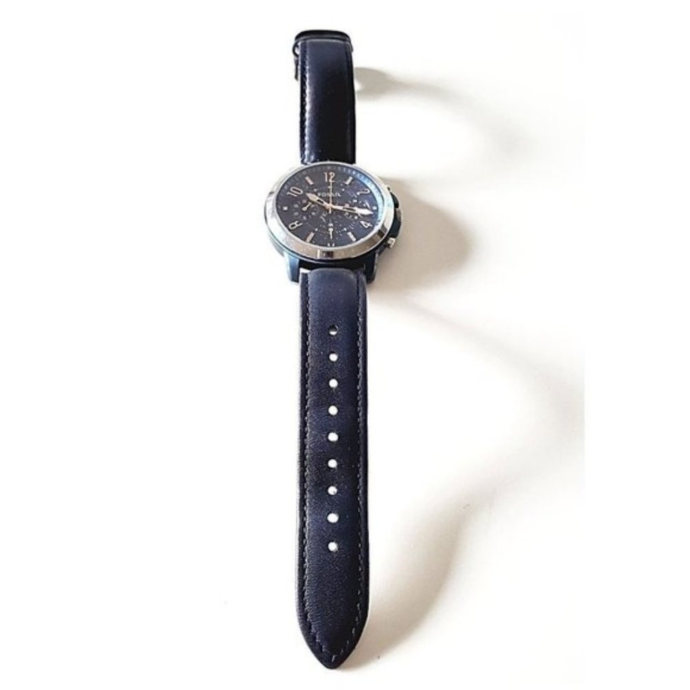 Women's Fossil Gwynn Blue Leather Strap Chronograph Watch ES4131 - Picture 7 of 9